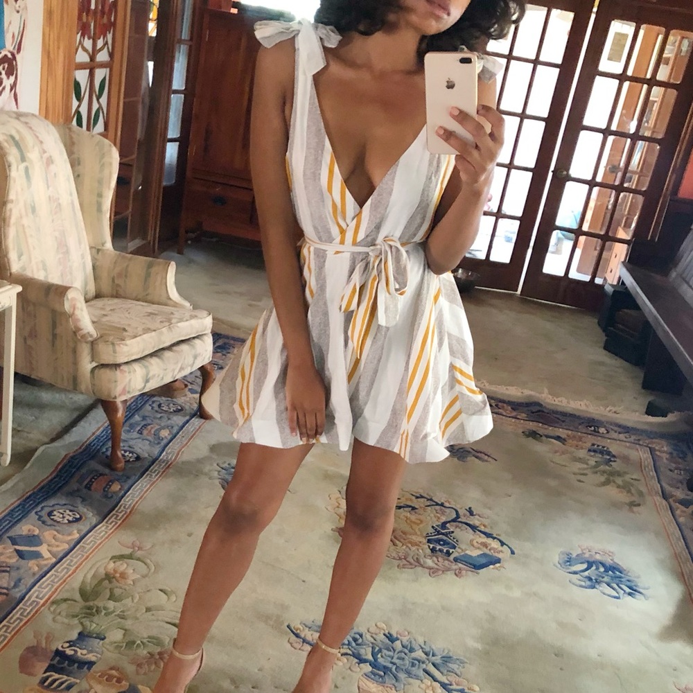 Fun & Flirty Stripped Bell Summer Dress